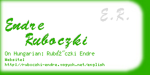 endre ruboczki business card